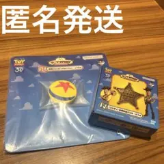 トイストーリー　1番くじ　F賞　ウッディの保安官バッジ　H賞スマホグリップ　2点