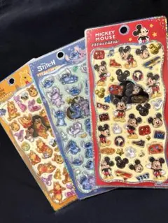 ディズニー プチドロップステッカー ミッキー プーさん スティッチ 3点 正規品