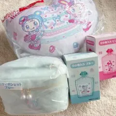 メゾピアノ　一番くじ　ブルー　ラストワン賞　バニティポシェットまとめセット メゾピアノ 一番くじ バニティポーチ 小物入れ チャーム ブルー 3点