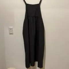 【美品】【匿名配送】ブラックキャミワンピース フレアシルエット　マタニティ