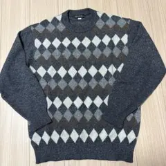 THE SCOTCH HOUSE ダイヤモンド柄セーター L羊の毛870番