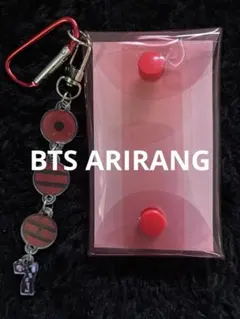BTS アリランキーチャーム付きアクリルケース　赤 アクリルキーホルダーのサムネイル