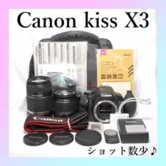 ✨Canon Kiss X3✨ダブルレンズキット✨ショット数少✨軽量&入門モデル