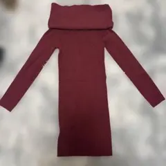 Dazy バーガンディ ニットワンピース Mサイズ