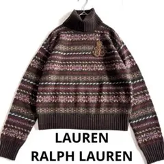 美品✨ローレンラルフローレン　フェアアイルウールブレンド セーター　刺繍