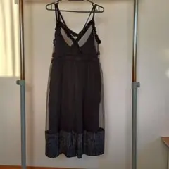 シースルーキャミワンピース 黒