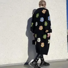 lanan 花柄ニットワンピース 長袖