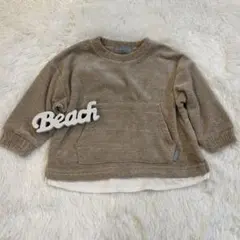 シーズンリーズンSEASON REASON ベージュ 長袖カットソー　100