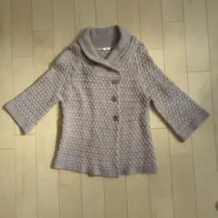 Leshy forest ベージュニットカーディガン