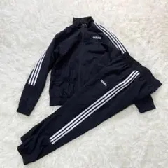 12【美品】adidas アディダス ジャージ セットアップ M 黒