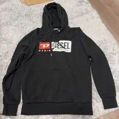 Diesel グレー Vネック フード付きパーカー - メルカリ