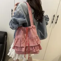 赤 トートバッグ