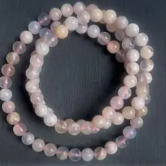 ピンク 桜瑪瑙 6ミリ 3連ブレス 素材にも