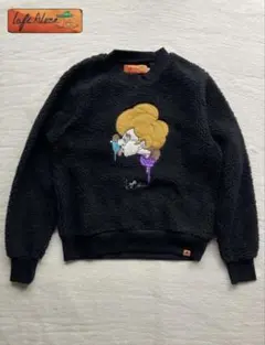 Left Alone ボアスウェット 黒 F