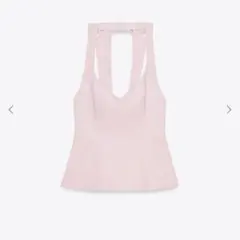 ZARA バックリボン ホルターネックトップス