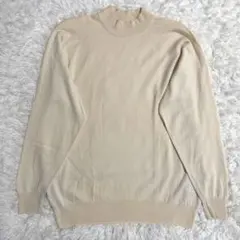 JOHN SMEDLEY メリノウール モックネックニット L アイボリー