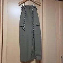 Lumier リュミエ　編み込みベルト付コクーンパンツ