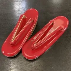 ☆新品未使用☆振袖・成人式・卒業袴　赤系草履　Mサイズ