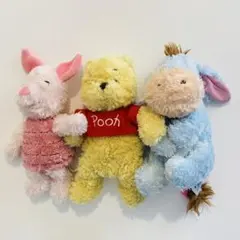 【美品】くまのプーさん ピグレット イーヨー　ぬいぐるみ3体セット