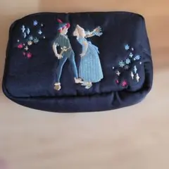 Disney Peter Pan ポーチ ネイビー 刺繍のサムネイル