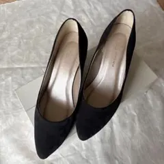 黒 スエード ハイヒール M