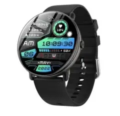 高性能スマートウォッチ 通話機能丸形 AMOLED Bluetooth5.3接続