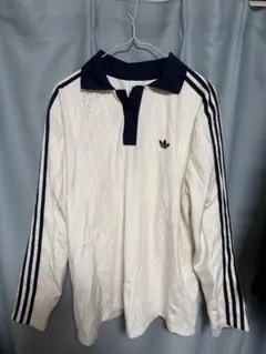 adidas Originals ポロシャツ ホワイト ネイビー Mのサムネイル