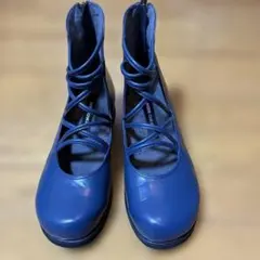 お値下げ❣️牛革レースアップブーツ ブルーグレー24cm KEIKO KISHI