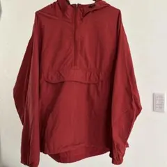 レッド フード付き ナイロンジャケット M