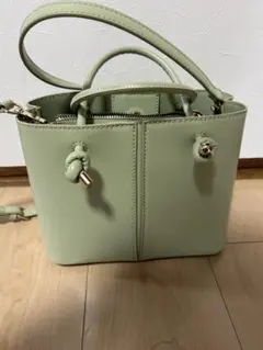 ZARA バッグ（ショルダー付き） ライトグリーン ショルダーバッグ