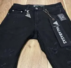 バラバサスvalabasas スキニーデニム ブラック ダメージ 30新品 - メルカリ