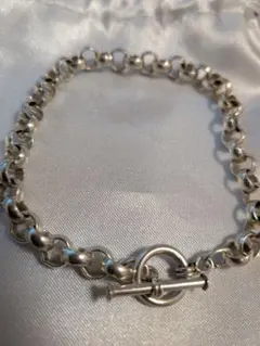 ビンテージ✳︎シルバー チェーンブレスレット トグル式 ビンテージ✳︎シルバー チェーンブレスレット トグル式