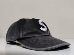 極美品　Supreme　Pigment　S Logo　6-Panel　Black