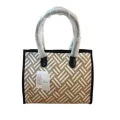 Nananoel スクエアトートバッグ　ベージュ