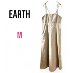 【アース】キャミワンピース ロング かわいい カジュアル オシャレ ベージュ M