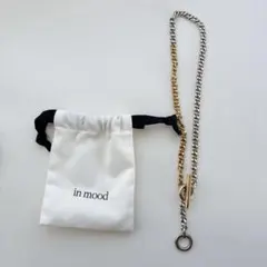 in mood コンビカラー チェーンネックレス