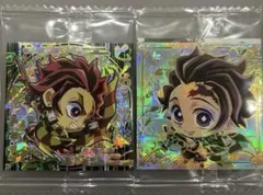 鬼滅の刃 ディフォルメシールウエハース 竈門炭治郎 禰豆子極レア3枚セット