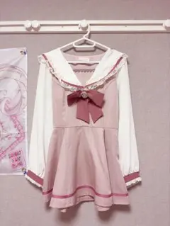 LIZLISAセーラーカラーセットアップ ピンク