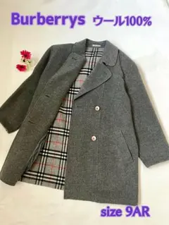 Burberrys テーラードジャケットコート　ウール グレー　ゆったり9号