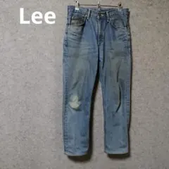 Leeライトブルー ストレッチ ストレートデニム