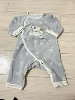 【60～70】PEANUTS スヌーピー ロンパース グレー