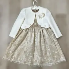 デコラピンキーズ フォーマルワンピースセット/ドレス/ベージュ120