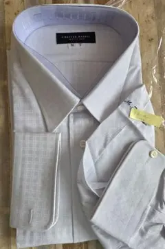 CHESTER BARRIE 綿100% ホワイトチェック長袖シャツ3L～4Lのサムネイル