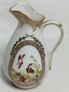 美品フランクリンミント製の鳥の絵柄 陶磁器製ピッチャー