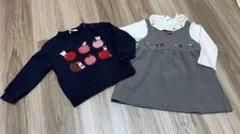 familiar ワンピース/シャツ/トレーナー　３点セット 90 ②