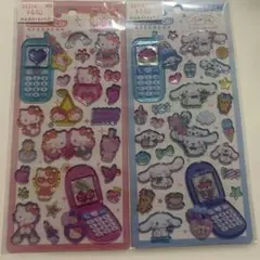 正規品 平成はっぴーフォン シール キティ シナモロール 2枚セット　サンリオ
