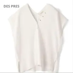 DES PRES マットレーヨンストレッチ Vネックプルオーバー