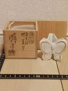 うぶだし 膳所焼 交趾写 立鶏 蓋置 淡海ぜぜ 茶道具 陽炎造 窯印 共箱