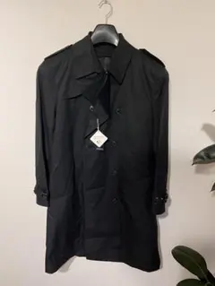 【未使用タグ付/冬春2way/定価21,890円】黒トレンチコート