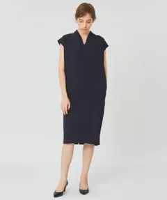 CINDY / Vネックワンピース ネイビー BEIGE ベイジ オンワード